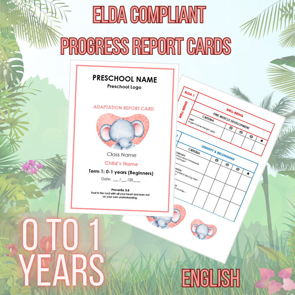 ELDA REPORT CARDS ( AGE 0 - 1 )