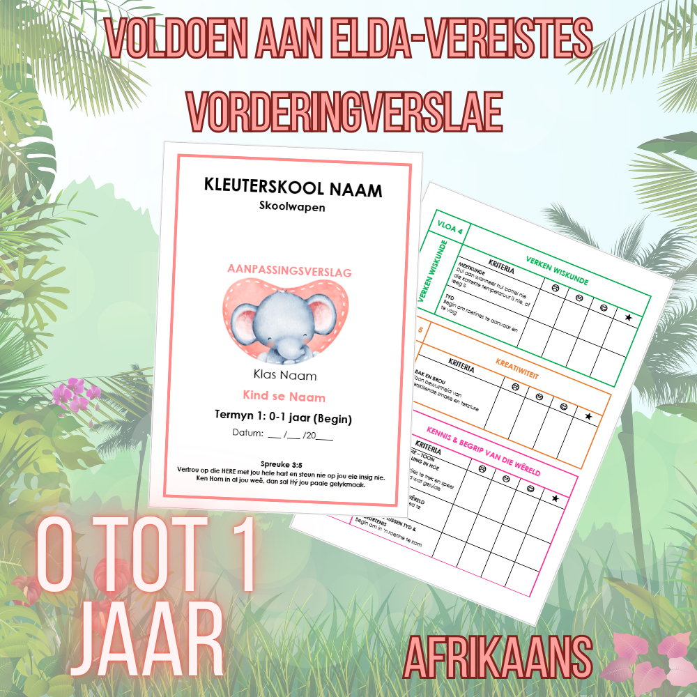 ELDA RAPPORTKAARTE (OUDERDOM 0 - 1)