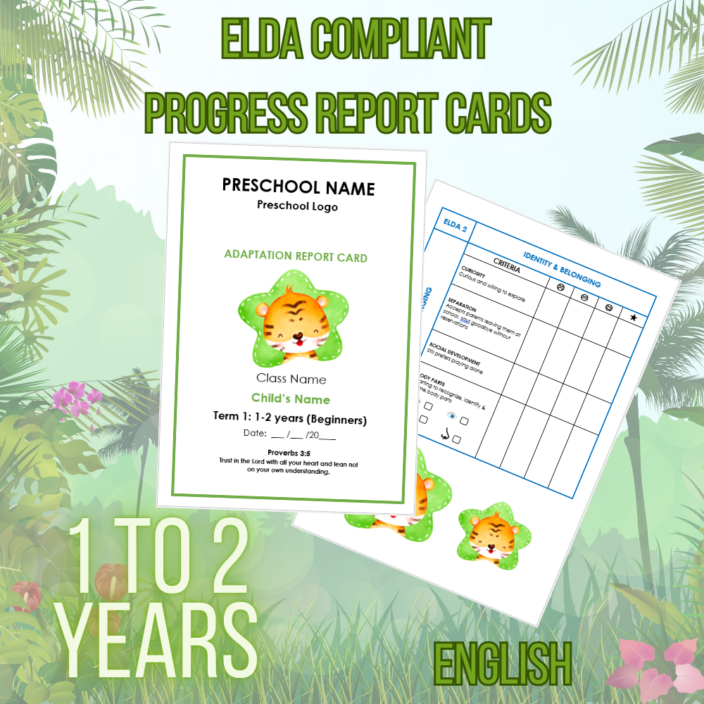 ELDA REPORT CARDS ( AGES 1 - 2 )