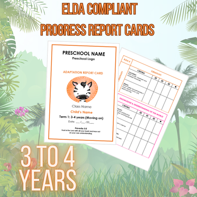 ELDA REPORT CARDS ( AGES 3 - 4 )