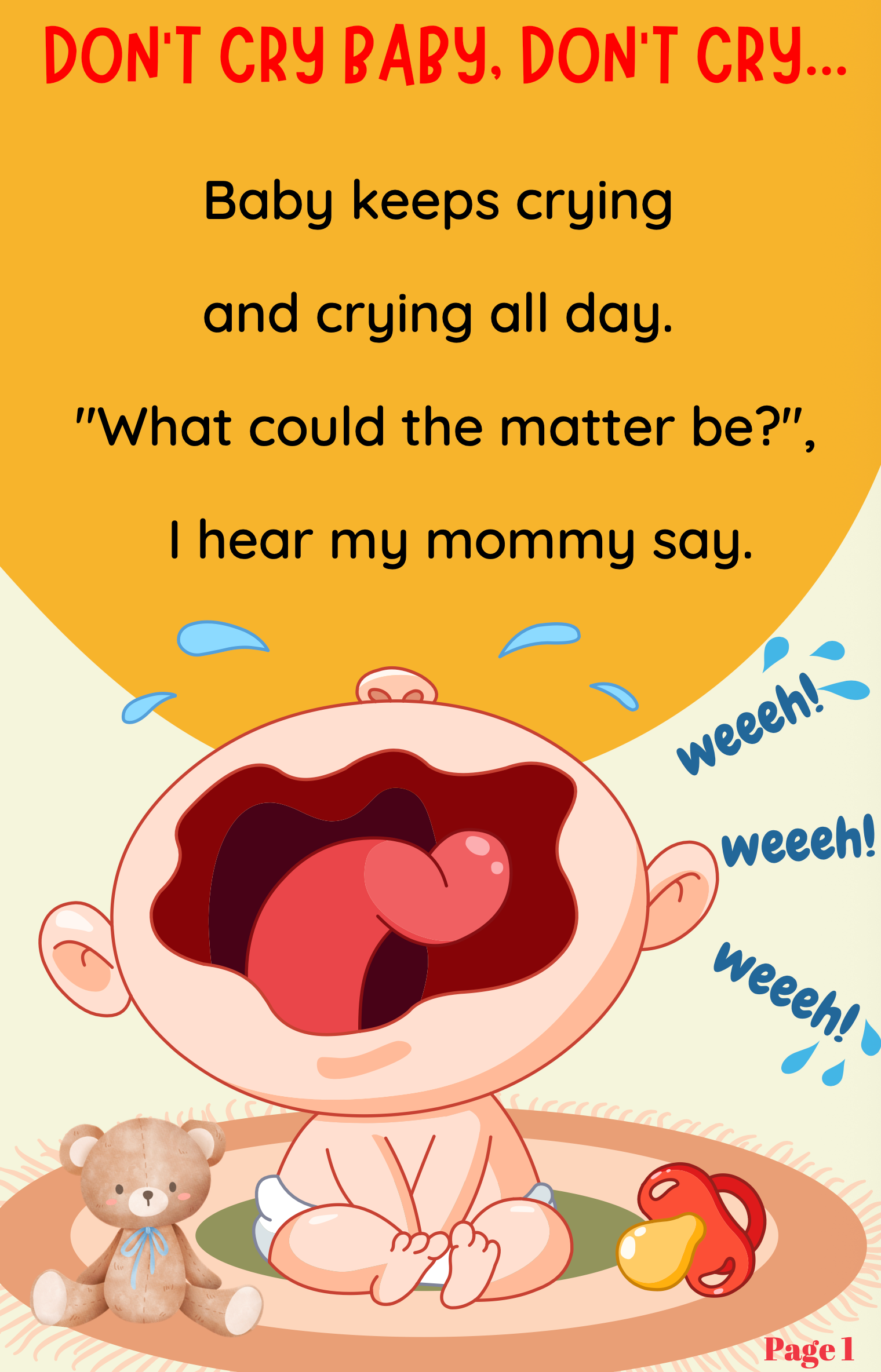 STORY BOOK - DON'T CRY BABY, DON'T CRY