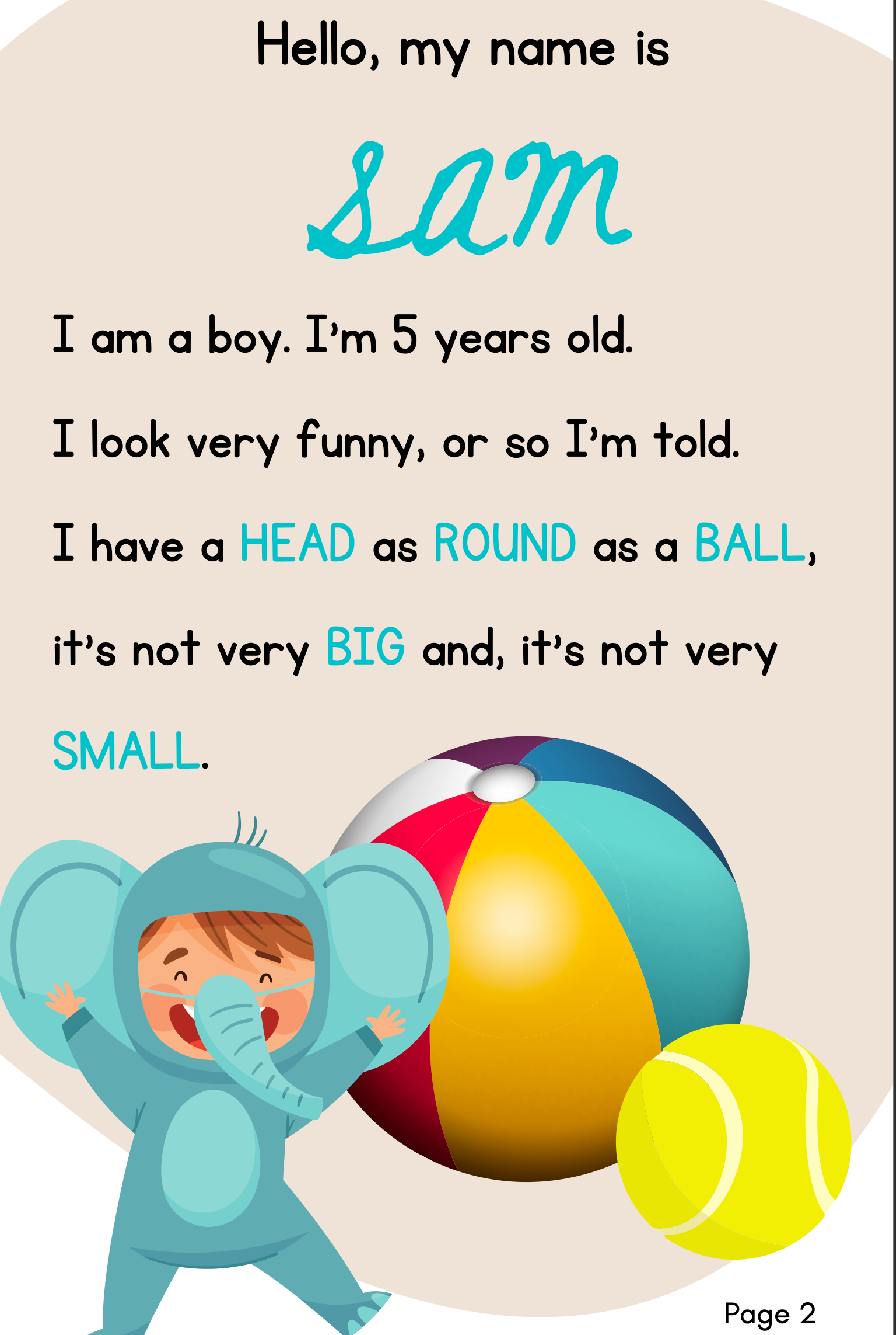 STORY BOOK - HELLO MY NAME IS SAM