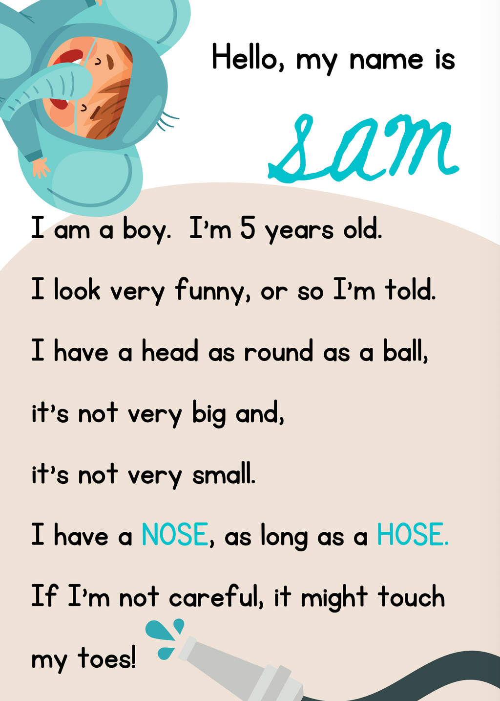STORY BOOK - HELLO MY NAME IS SAM